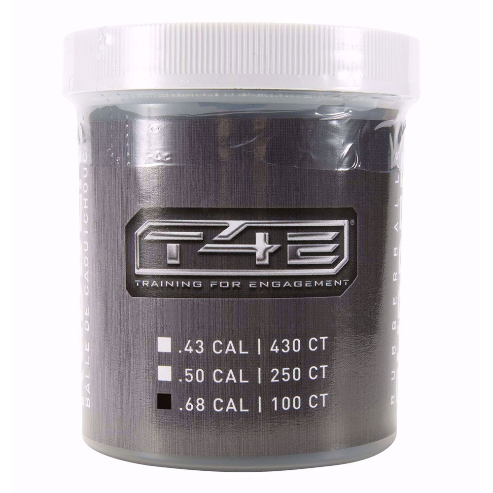 T4E Rubber Ball – .68 Caliber – Black – 100ct