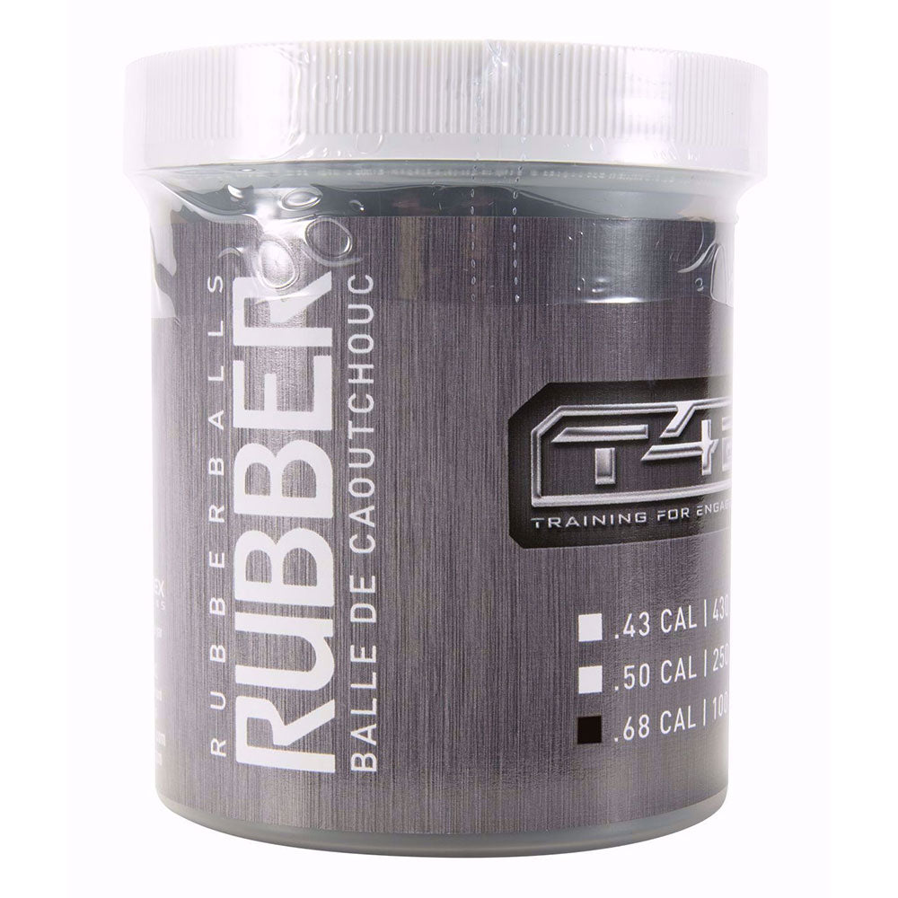 T4E Rubber Ball – .68 Caliber – Black – 100ct