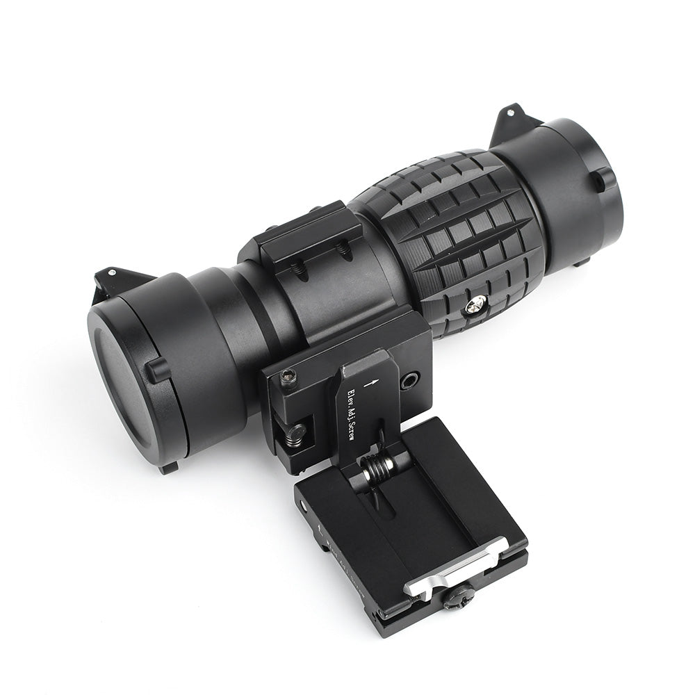 Aim O ET Style 4X FXD Magnifier with Adjustable QD Mount